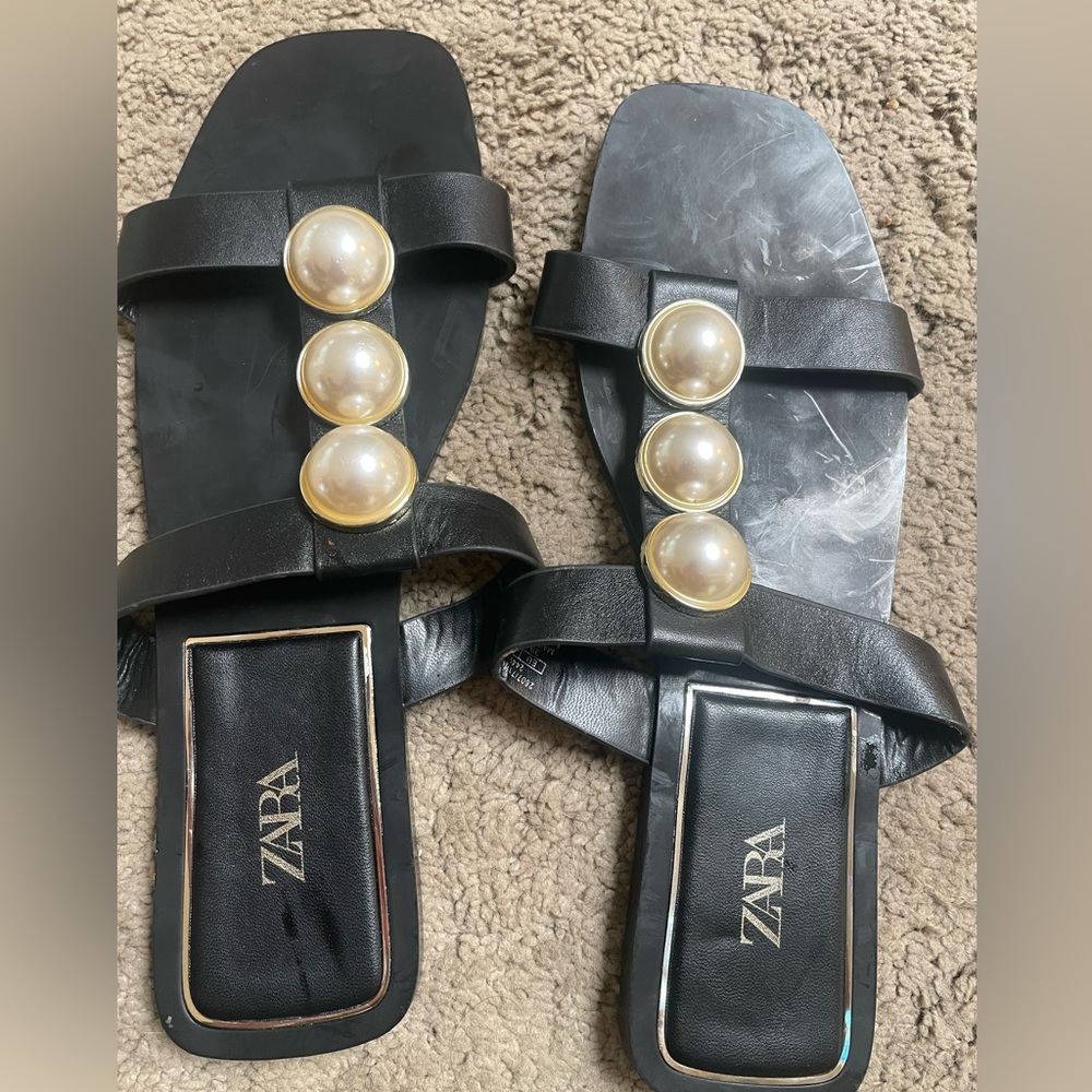 Zara 3 pearl sandals